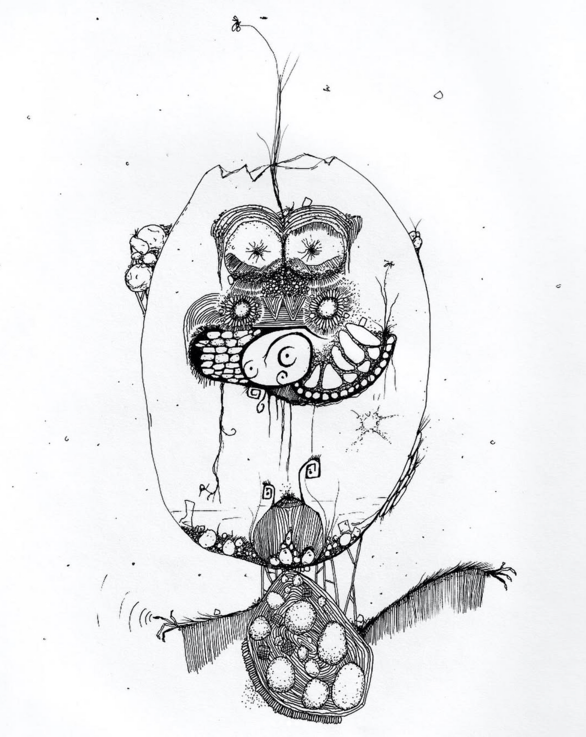 The Comedian, pen-on-paper drawing from the LIFE series by Michael Donovan